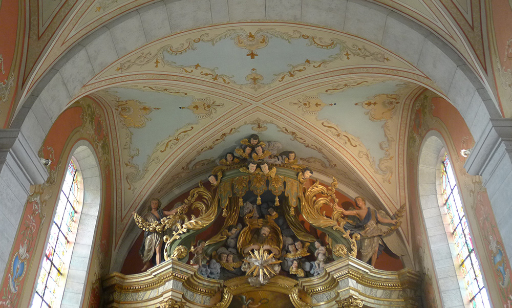 Goux-les-Usiers : église Saint-Valère, décor du plafond