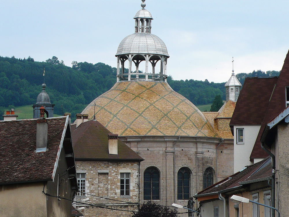Chapelle Notre-Dame Libératrice / Salins-Les-Bains / Vue du dôme après la restauration